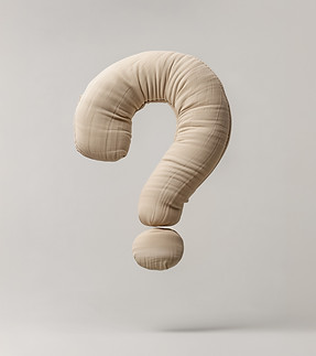 Point d'interrogation sur le tissu