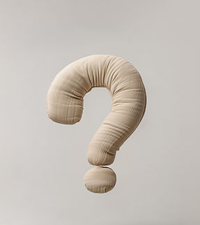 Fragezeichen aus Stoff