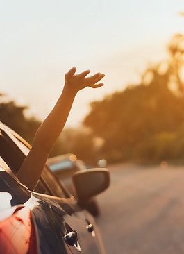 Hand Waving Out of Car