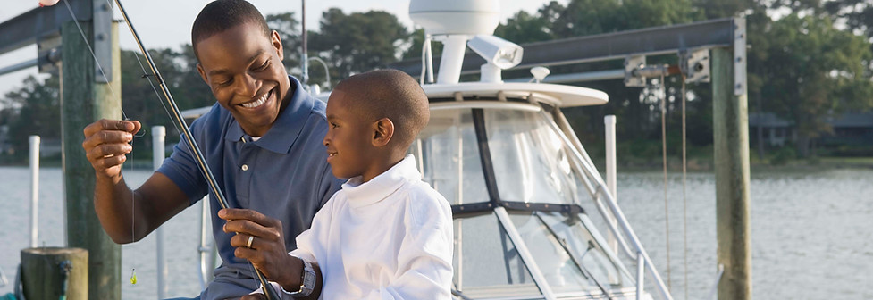 Father and Son Fishing