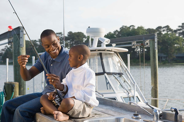 Father and Son Fishing