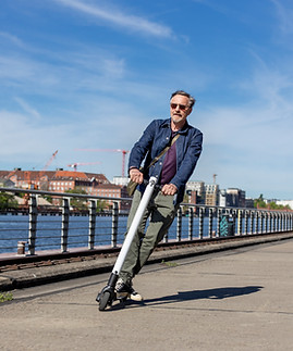 Man on Electric Scooter