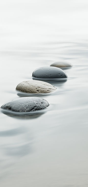 four stones in a river