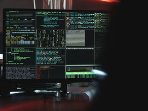Computer with programming on the screen.