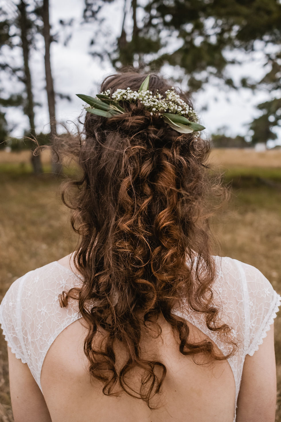 Bride's Floral Hair