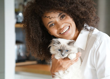Hugging Birman Cat