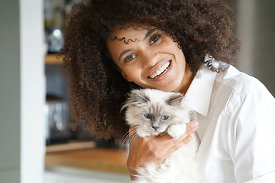 Hugging Birman Cat