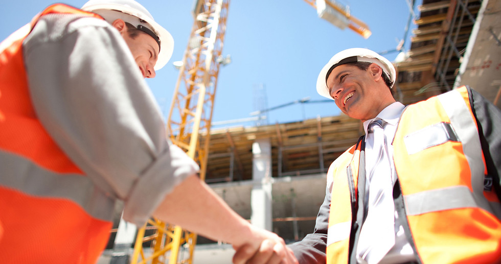 Construction Handshake Scene