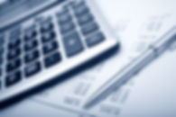 Business balance sheet with financial data and calculations