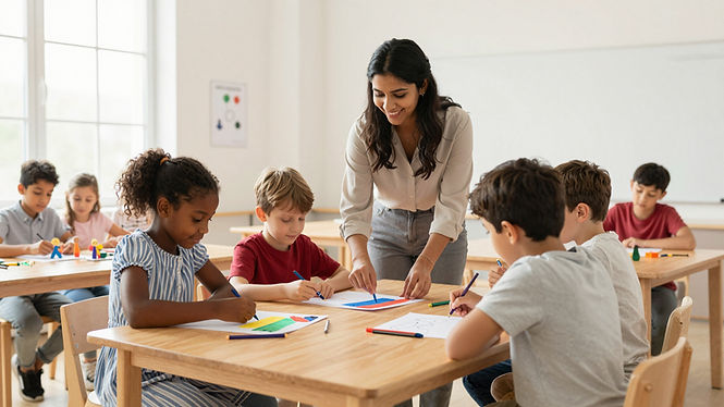 Classroom Activity Scene
