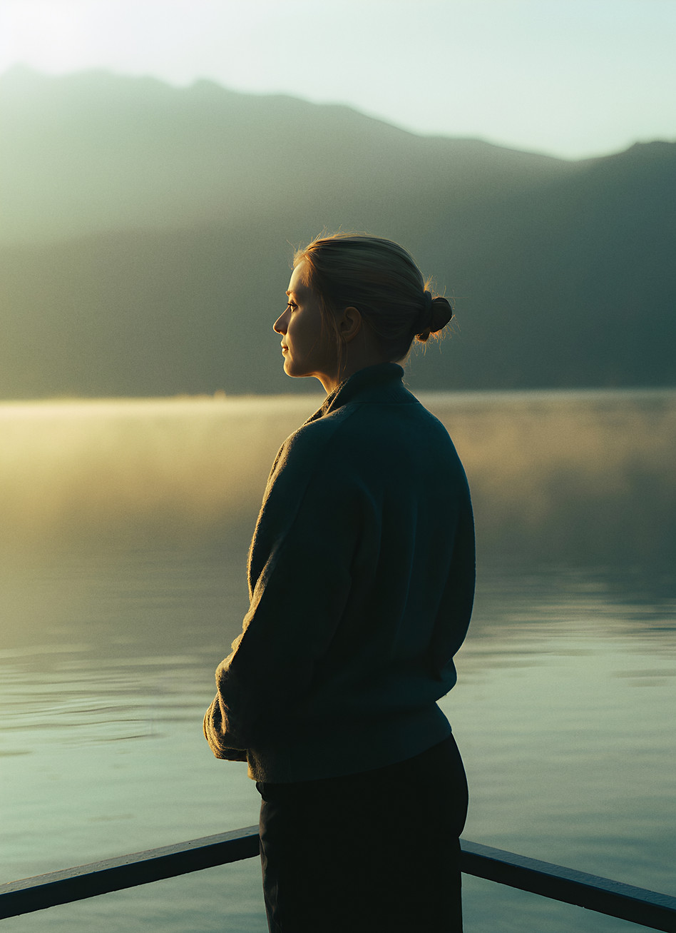 Woman by Lake