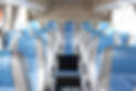 Rows of seats in a tour bus