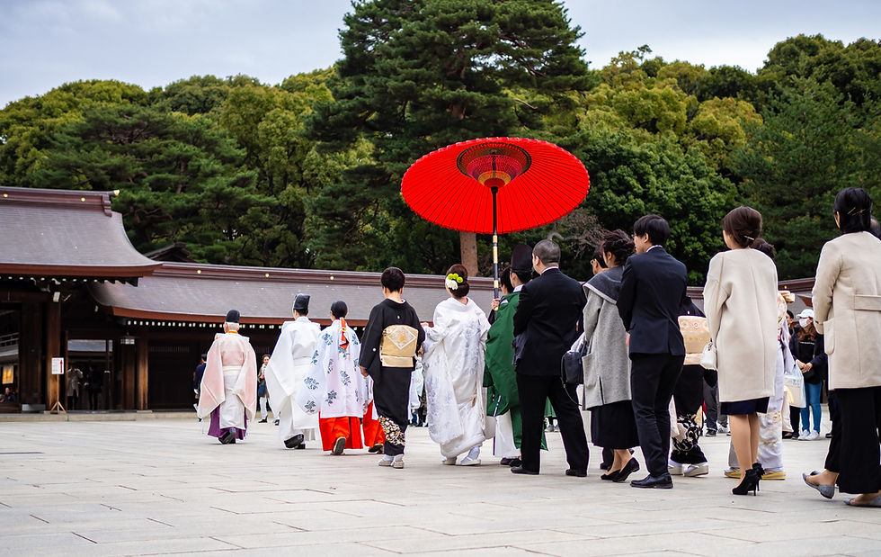 Traditional Japanese Wedding Progression