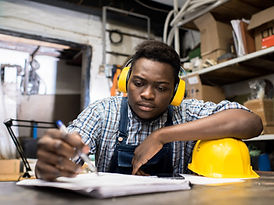 Construction Worker Writing