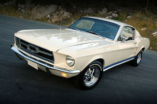 Classic car on road