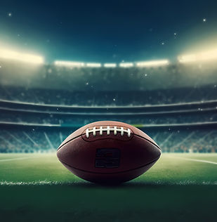 Football on Stadium Field
