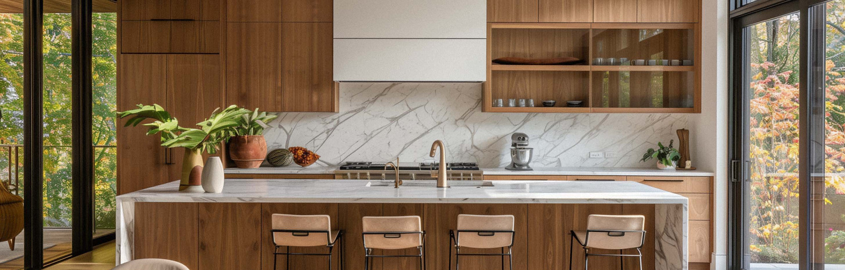Clean spacious kitchen