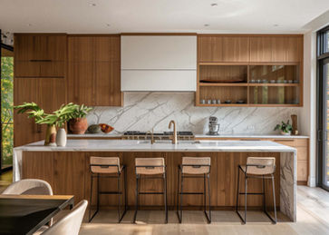 Open kitchen concepts design by Sun Infra Interio at Bhubaneswar