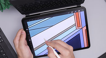Entwerfen auf einem Tablet
