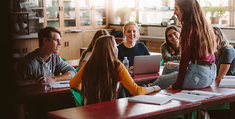 Schüler während der Pause