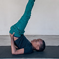 Child practicing yoga