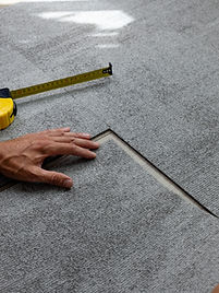 Teppichverlegungsprozess