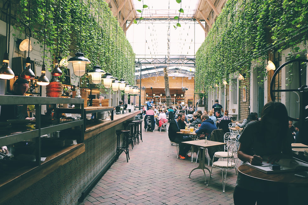 Rustiek café-interieur