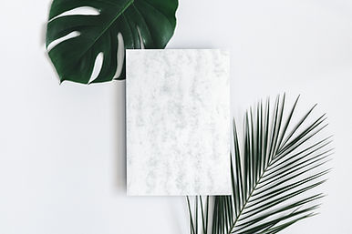 Tropical Leaves and Marble Paper