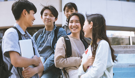 Group Of School Friends Talking Together