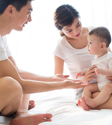 Happy Young Family