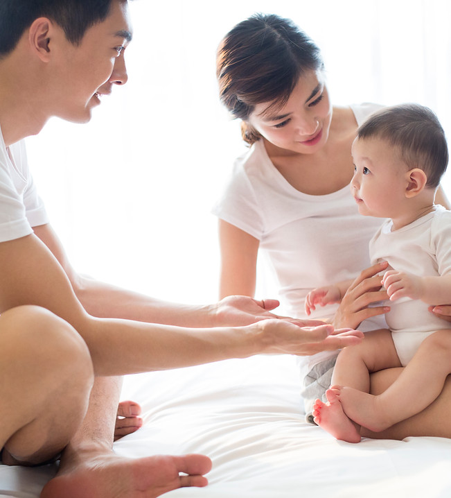 Happy Young Family