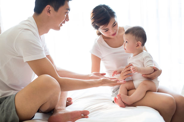 Happy Young Family