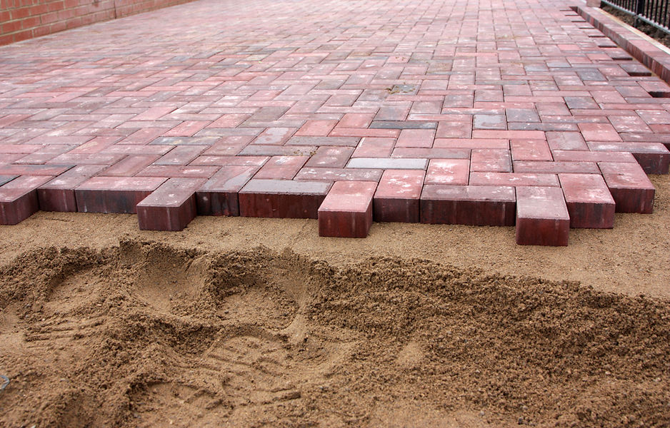 block paving in progress
