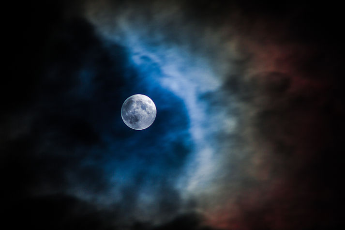Moon Through Clouds