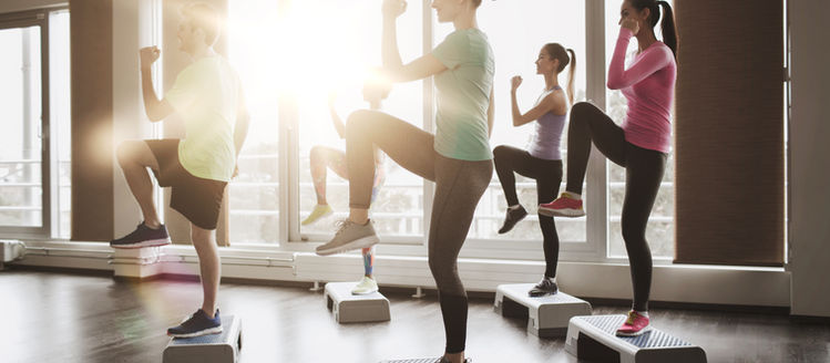 Women building exercise habits.