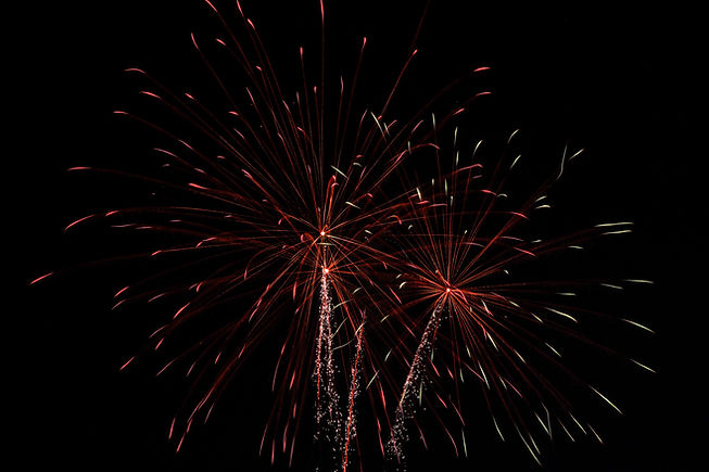 Red Fireworks Display
