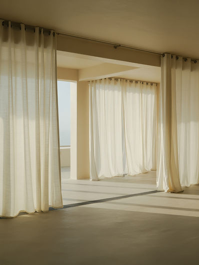 Sunlit Room with Curtains