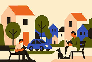 Neighborhood Reading Scene