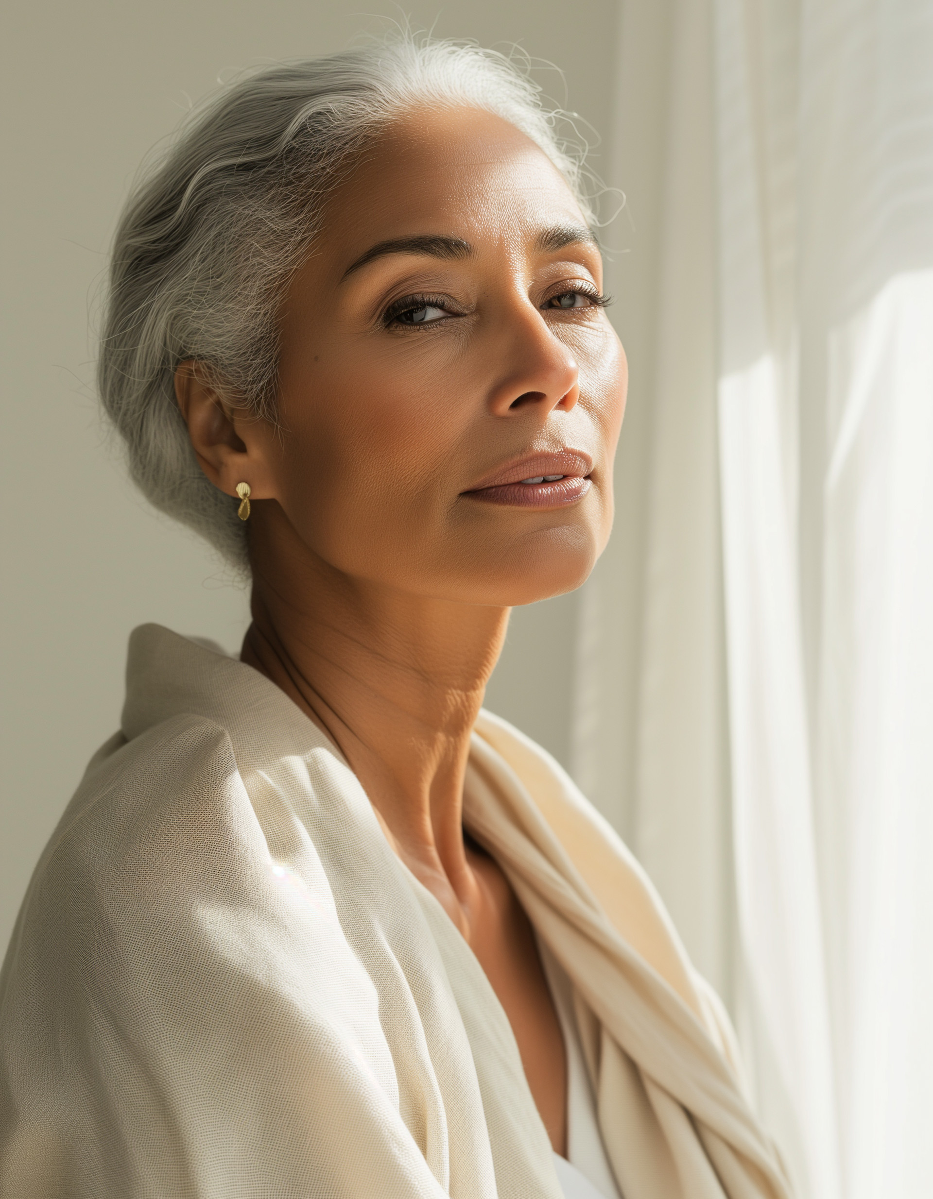 Midlife woman learning about vaginal health after menopause