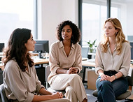 Discussion de groupe au bureau