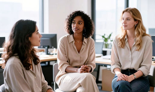 Discussion de groupe au bureau