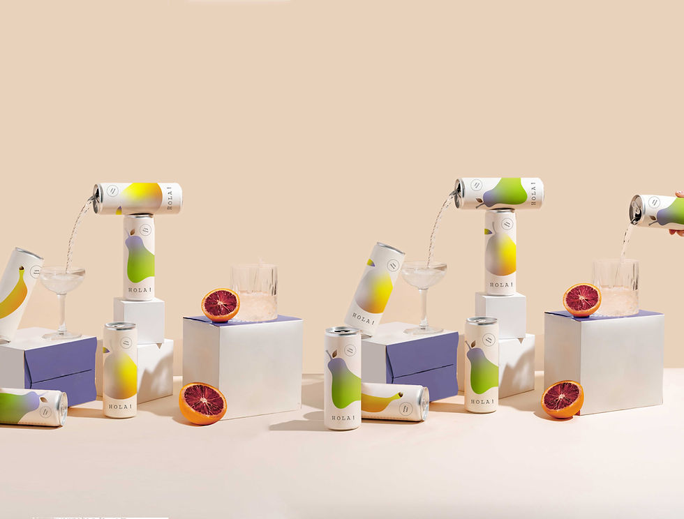Colorful Beverage Display