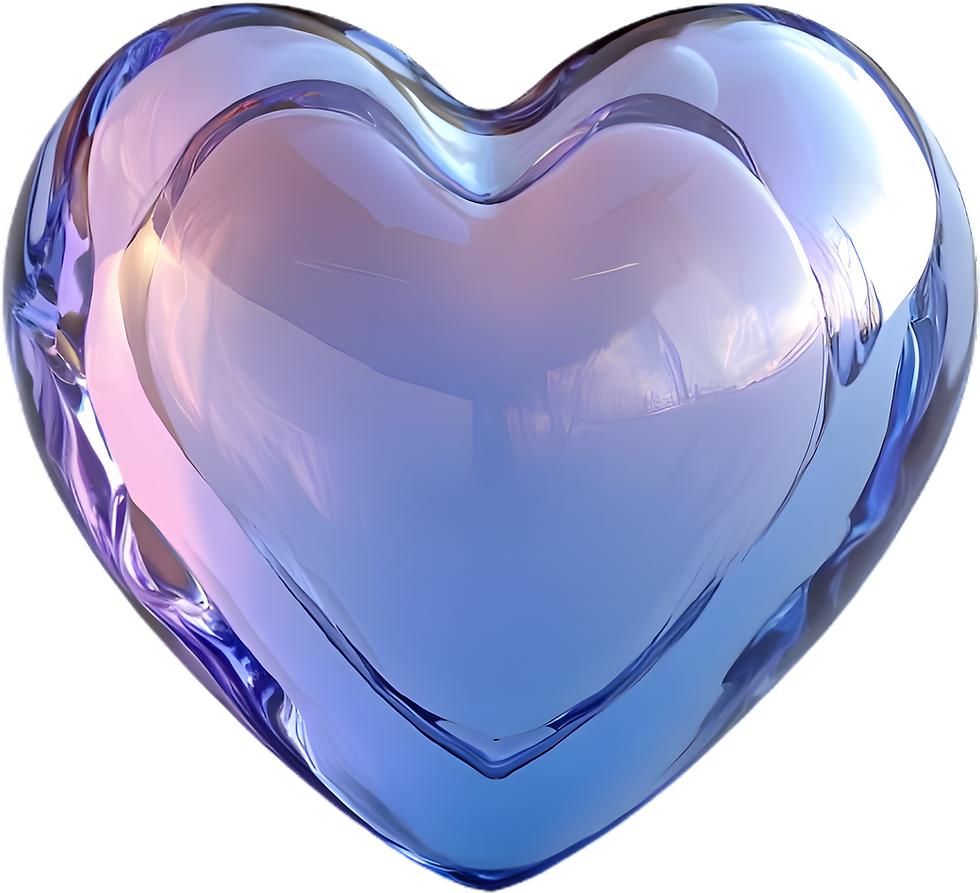 Blue Glass Heart