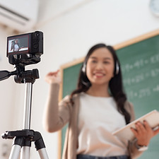Teacher Recording Video