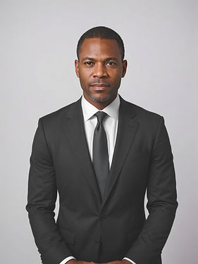 Homem no terno preto