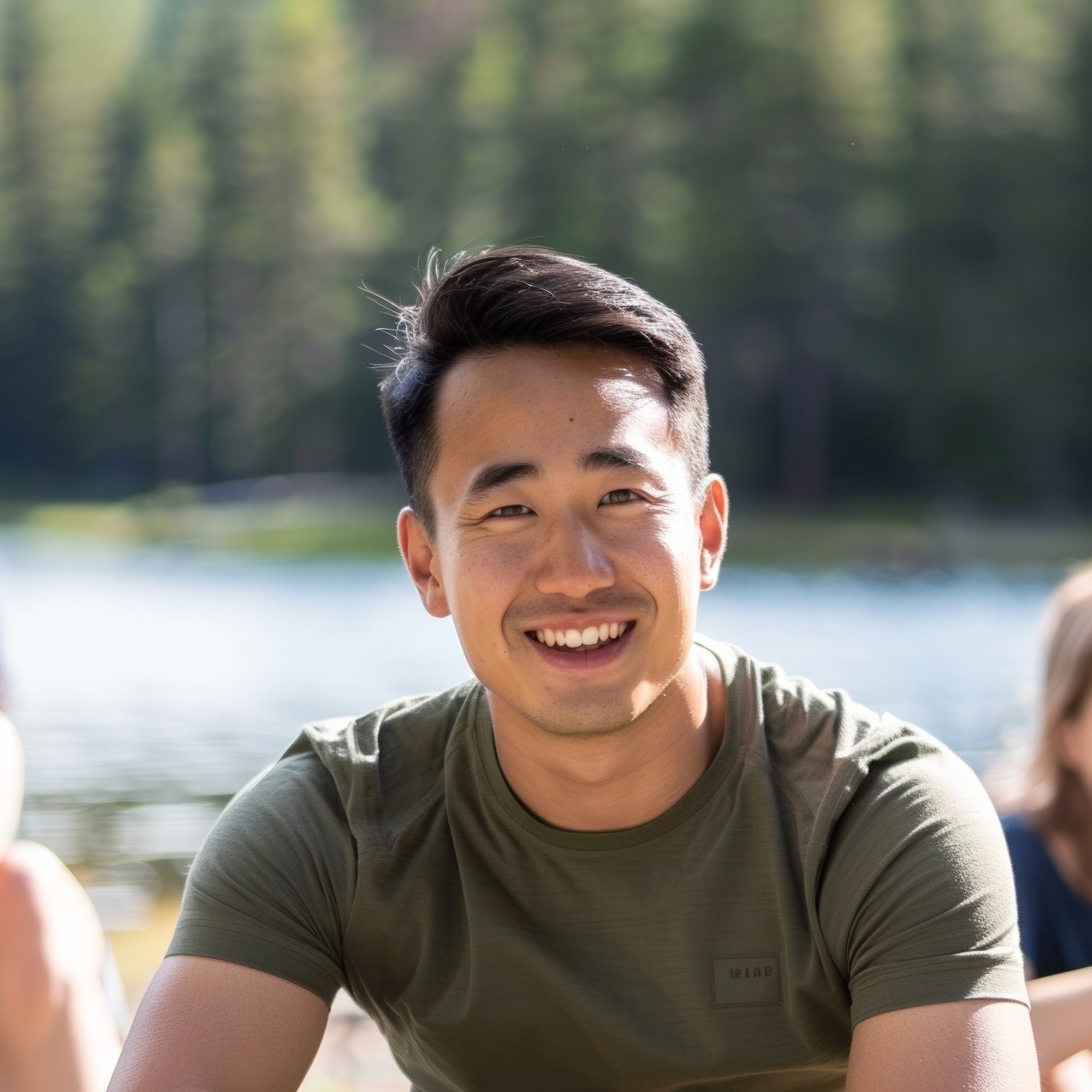 Усміхнений портрет на свіжому повітрі