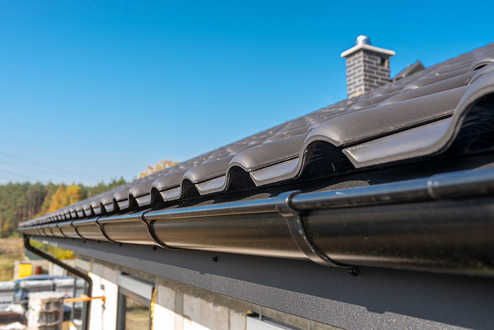 Clean guttering system of a house