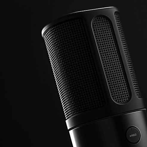 Black microphone