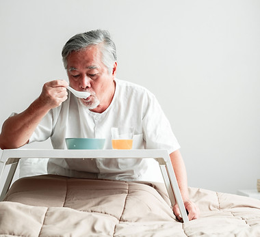 Homme, manger, petit déjeuner