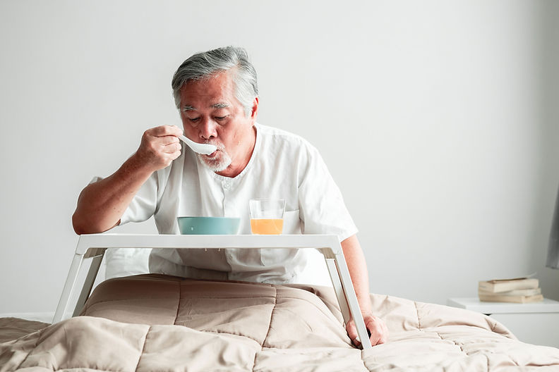 Man Eating Breakfast